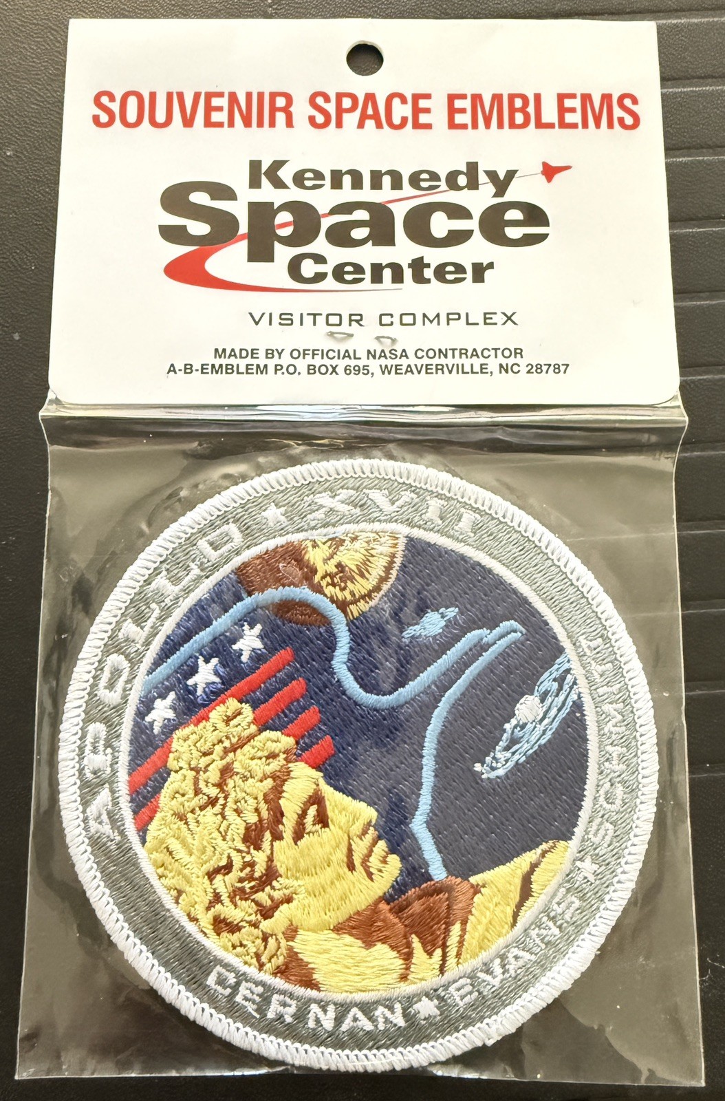 Vintage NASA Patch - Apollo 17 XVII Cernan Evans Schmitt  SLP2