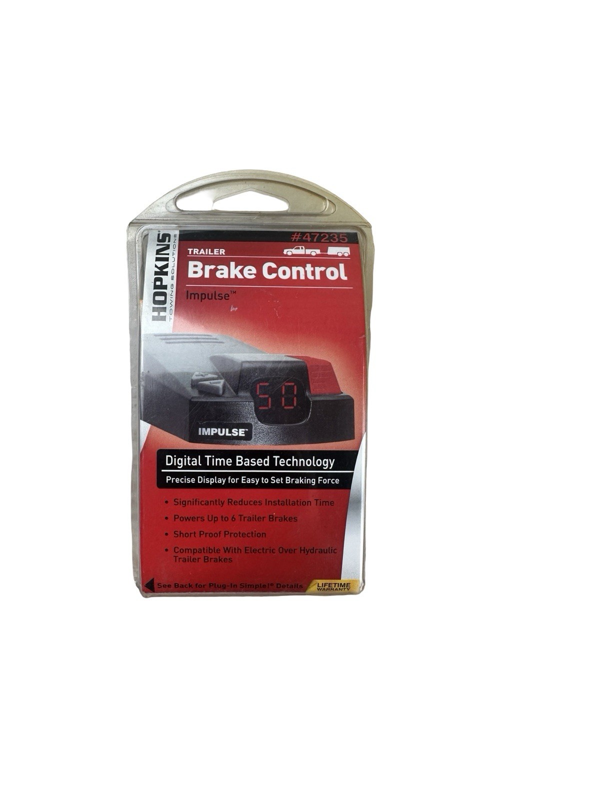 Hopkins 47235 Impulse Digital Trailer Brake Controller Time Based New Sealed