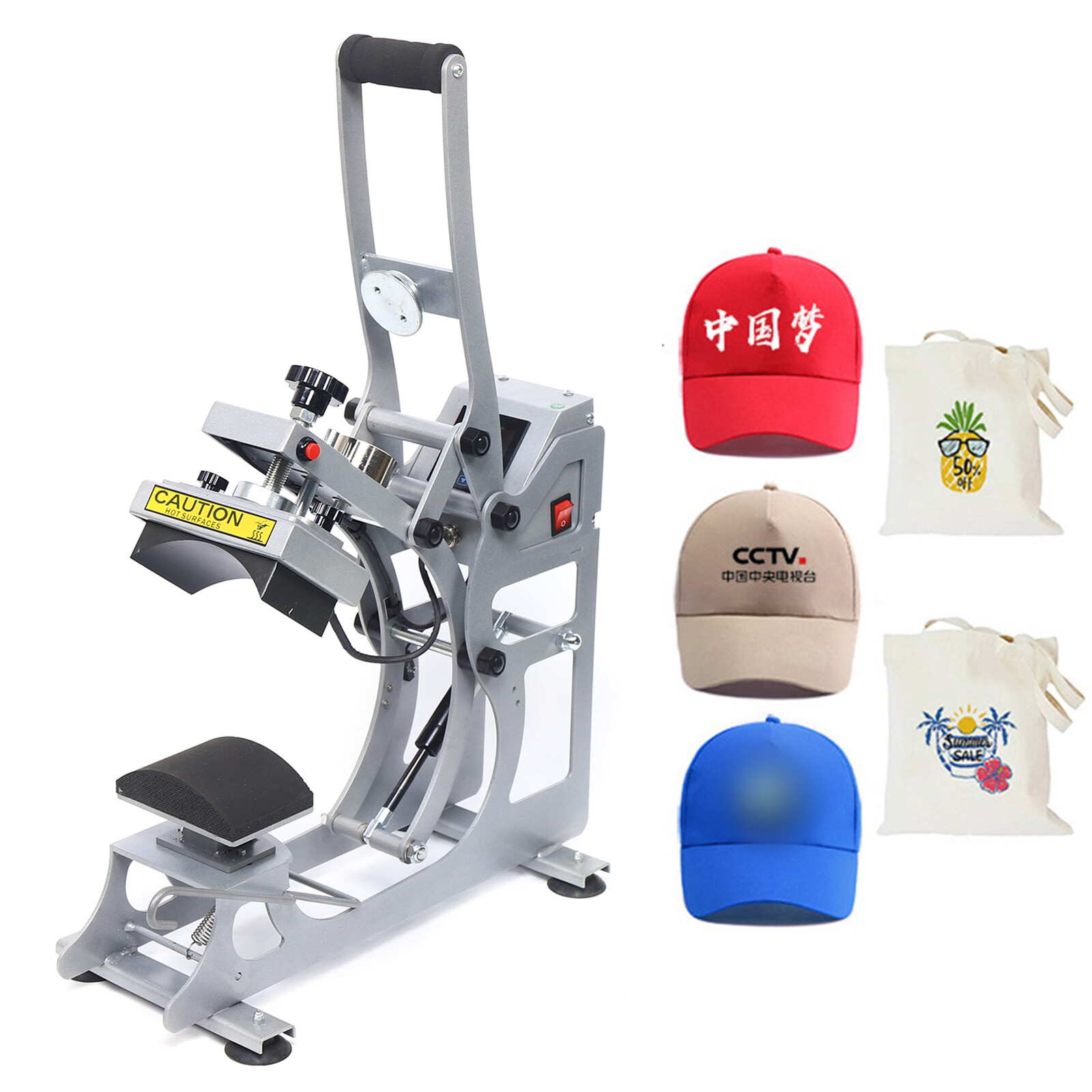 2-in-1 Digital Magnetic Cap Hat Heat Press Transfer Sublimation Machine