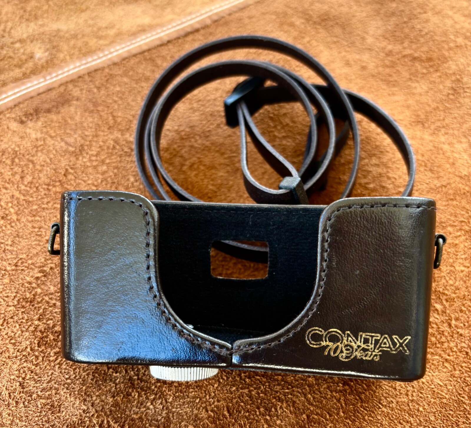 【MINT】CONTAX T3 Leather Half Case 70th Anniversary Model （Dark brown）from Japan