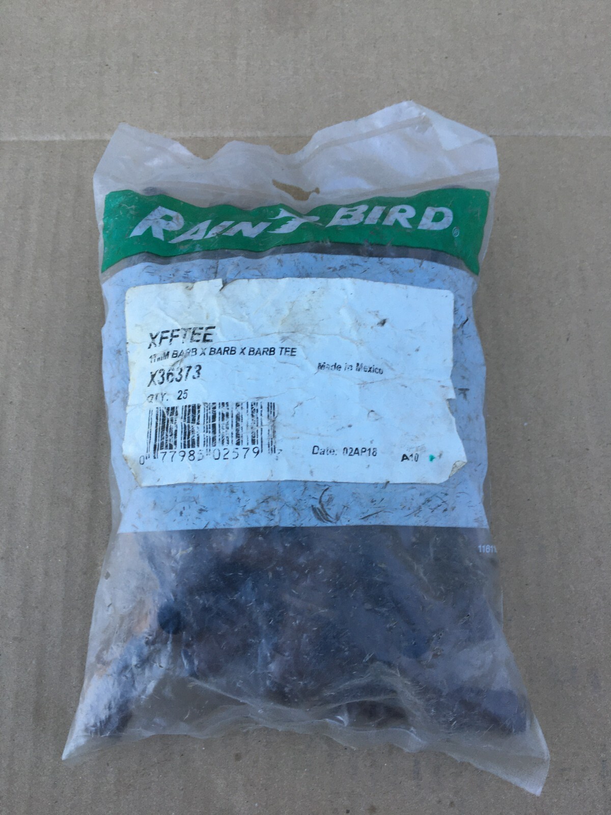 Bird XFFTEE 17mm x 17mm Barbed Tee Dripline Adapter Fittings Drip X36373