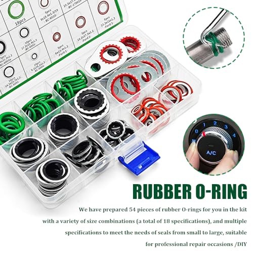 139PCS AC O Ring Kit, O Ring Assortment Kit, Automotive Replacement Air