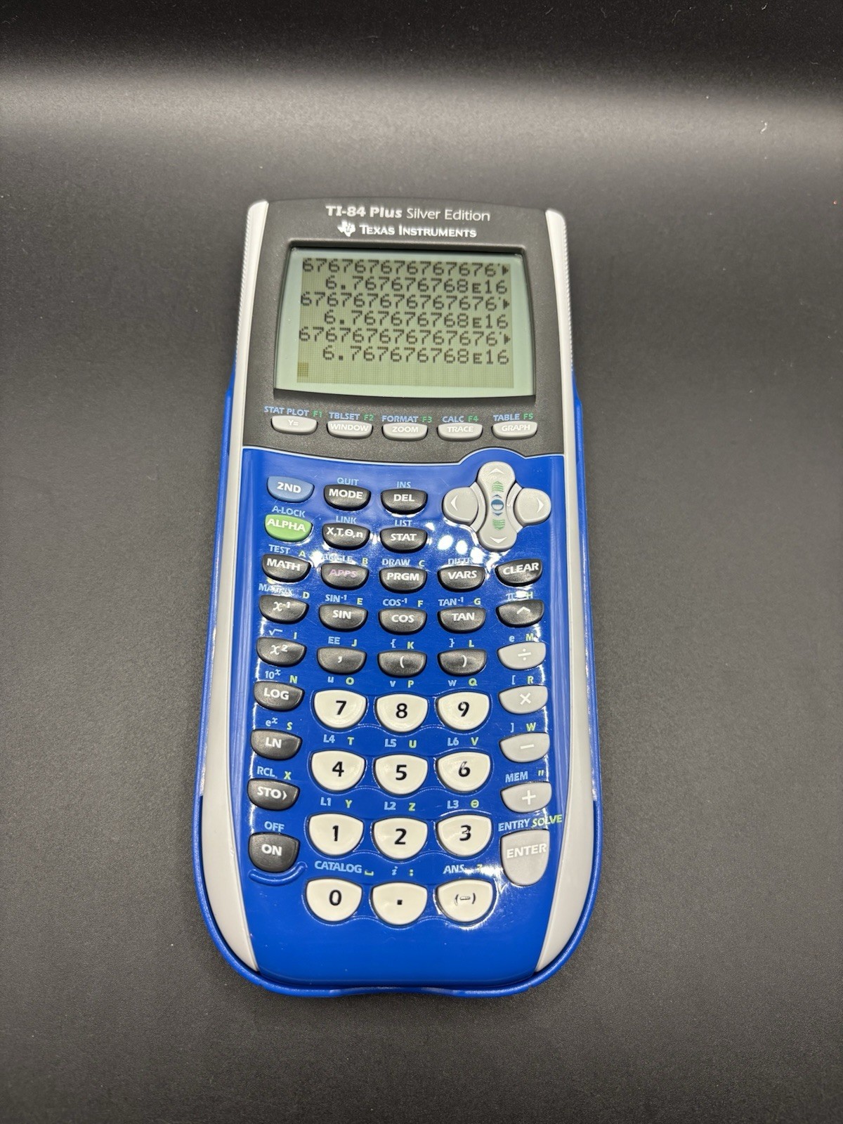 Texas Instruments TI-84 Plus Silver Edition Blue Graph EUC