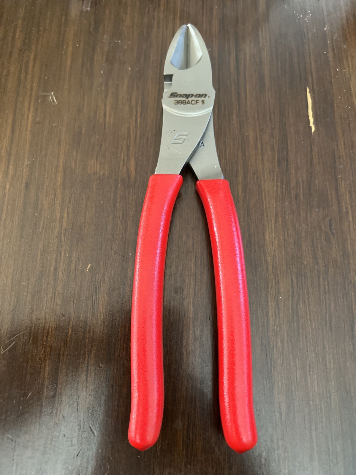 New Snap On Tools Red Soft Grip 8" Pliers Diagonal Wire Cutter 388ACF🔥