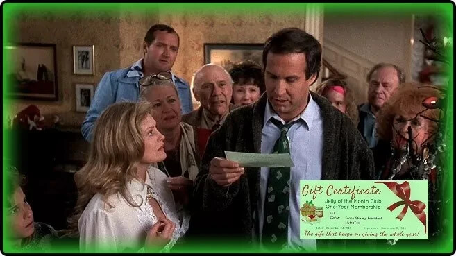 Christmas Vacation JELLY of the Month Club 3 Certificates & nutratox envelopes.