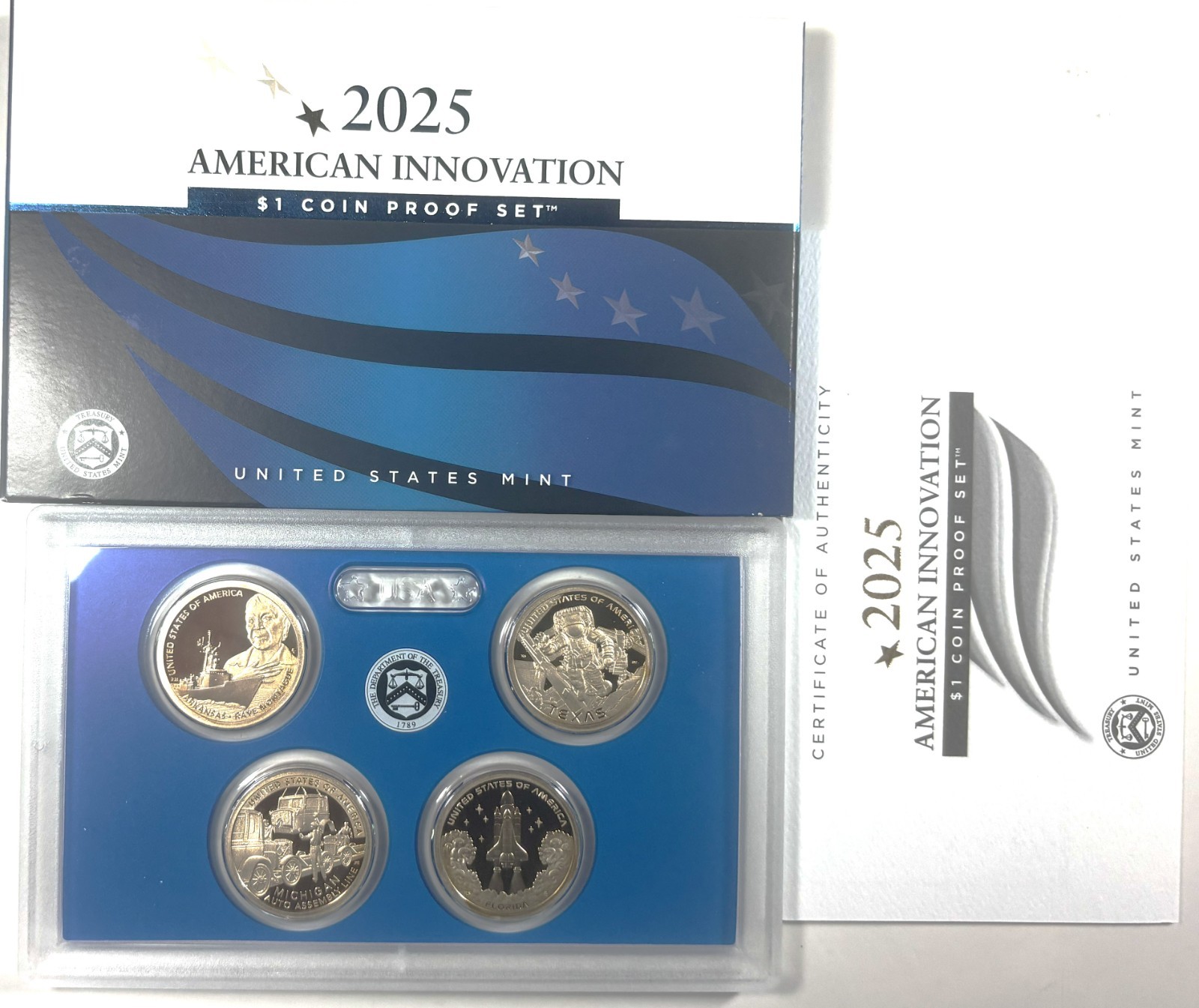 2025-S American Innovation $1 Coin Proof Set Of 4 Coins