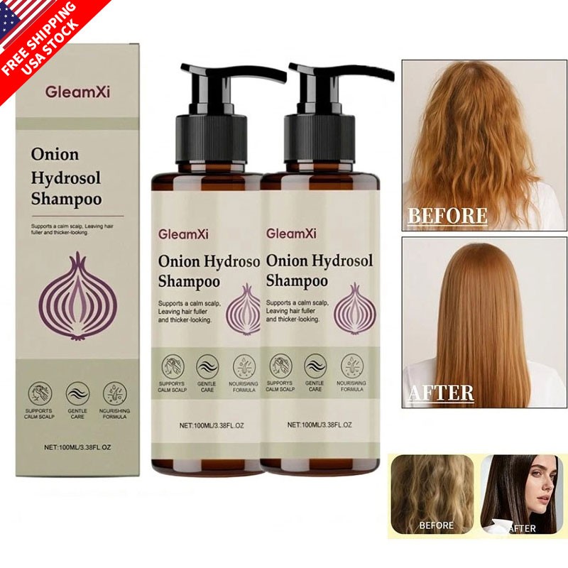 1-2X Onion Hydrosol Shampoo for Hair Growth, Rosemary Biotin Thickening Formula