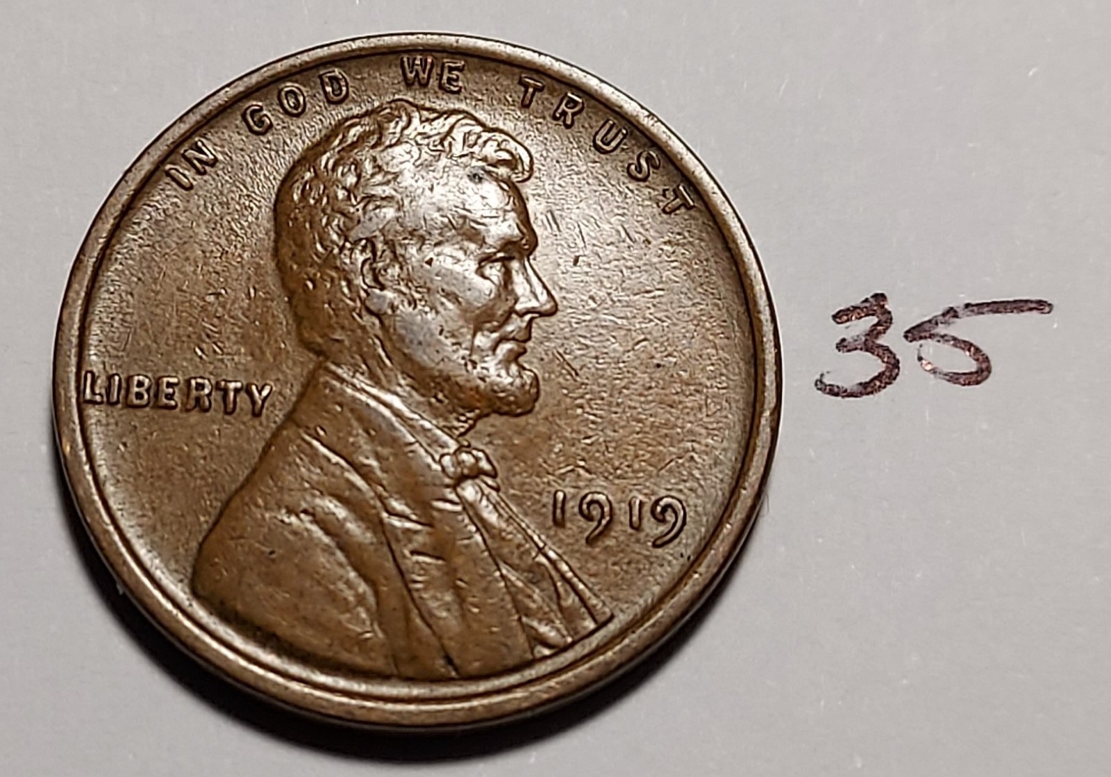 1919 Lincoln Wheat Cent  XF EF Extremely Fine  #35