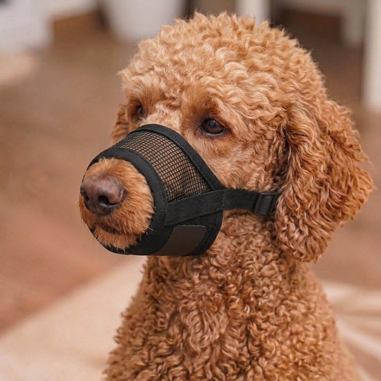OHNSO Dog Muzzle for Small Dogs – Adjustable ( 4.7” - 5.9” ), Black