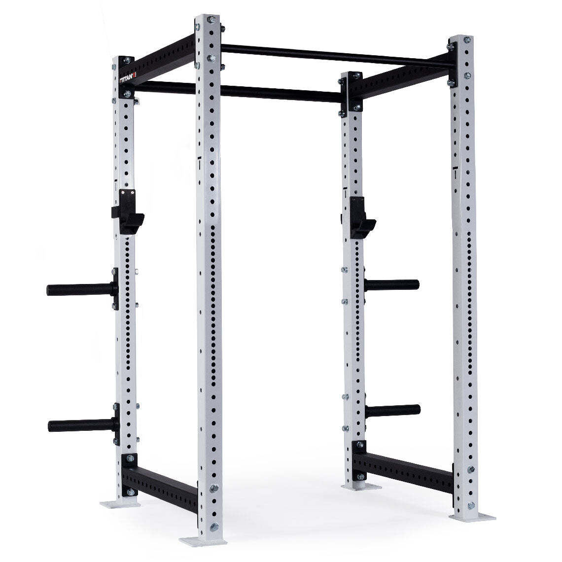 Titan Fitness X-3 Series 80" White Bolt-Down Power Rack, 36" Depth