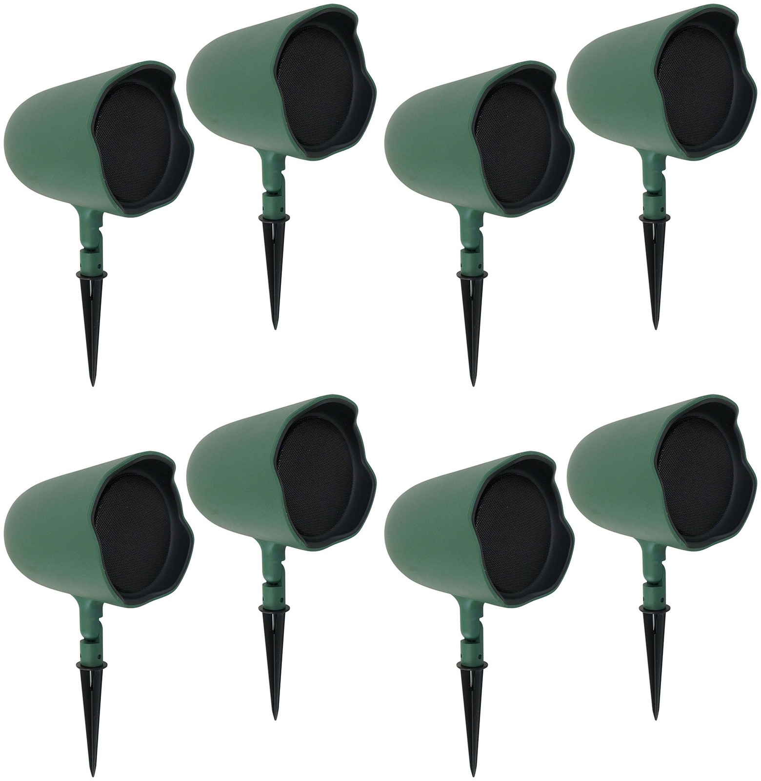 8 JBL GSF6-GN 6.5" Landscape Ground Stake/Wall Mount 70v Commercial Speakers+Amp