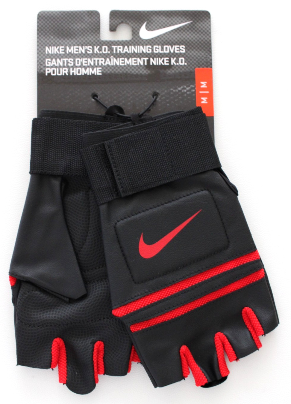 Nike Men's K.O. Training Gloves Men's Medium Black/Red