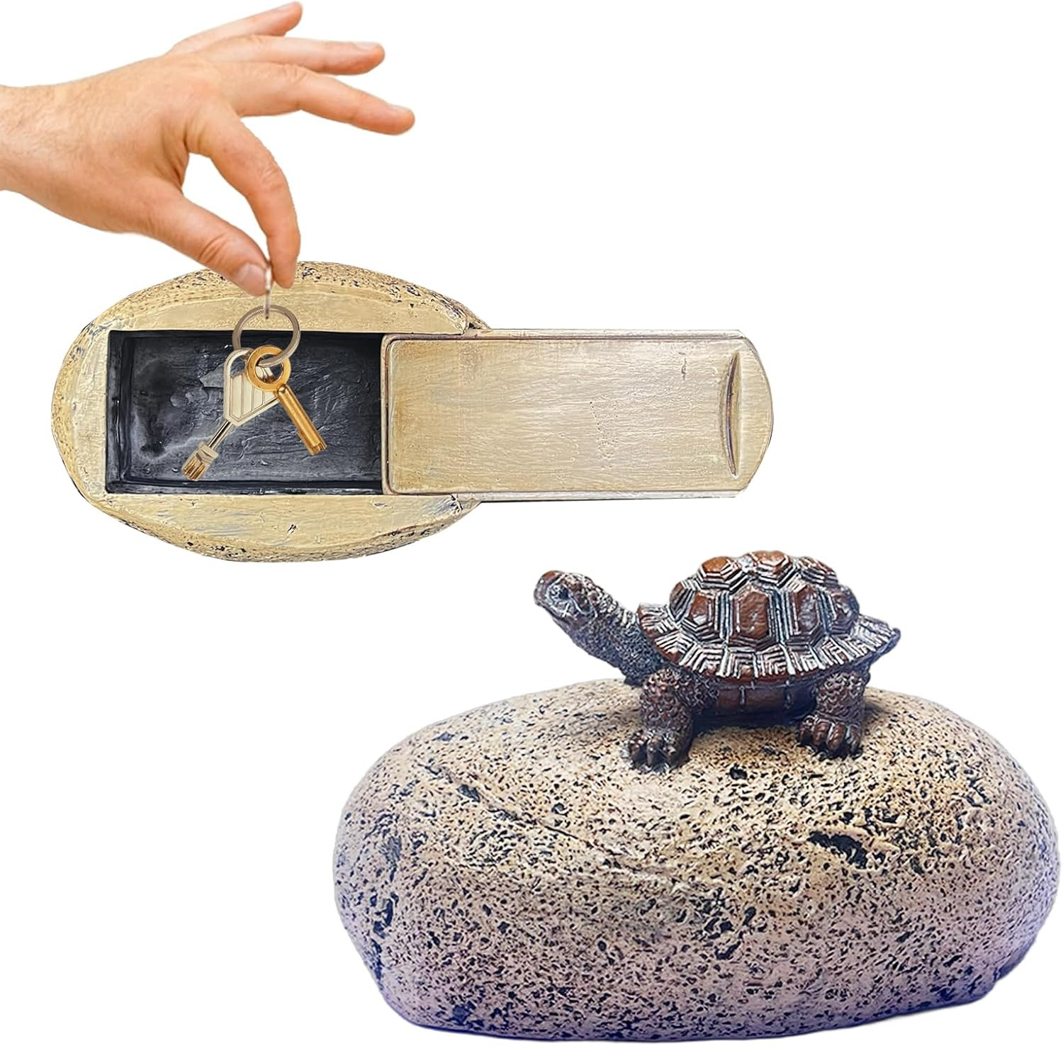 Hide-a-Key Outside Fake Rock Outdoor Spare Key Holder- Looks & Feels Like Real