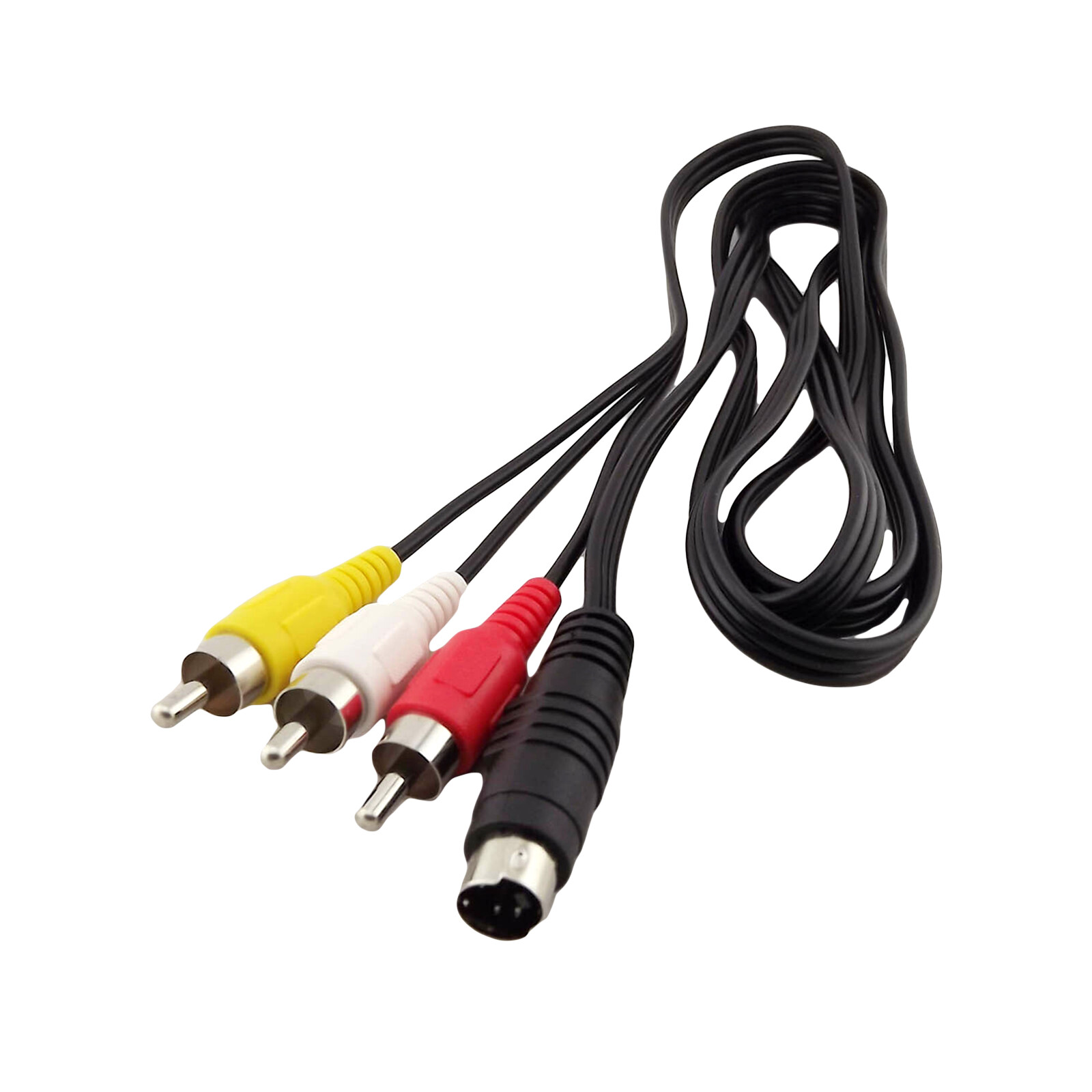 5ft 4 Pin S-Video Male To 3 RCA Male AV Audio Video Adapter Cable for DVD PC TV