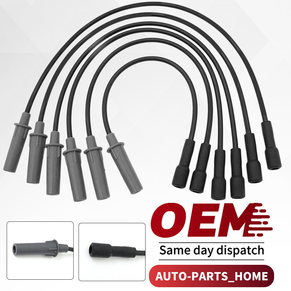 6 Pack Ignition wires For 01-10 Chrysler Dodge Grand Caravan 3.3L 3.8L 5019593AA
