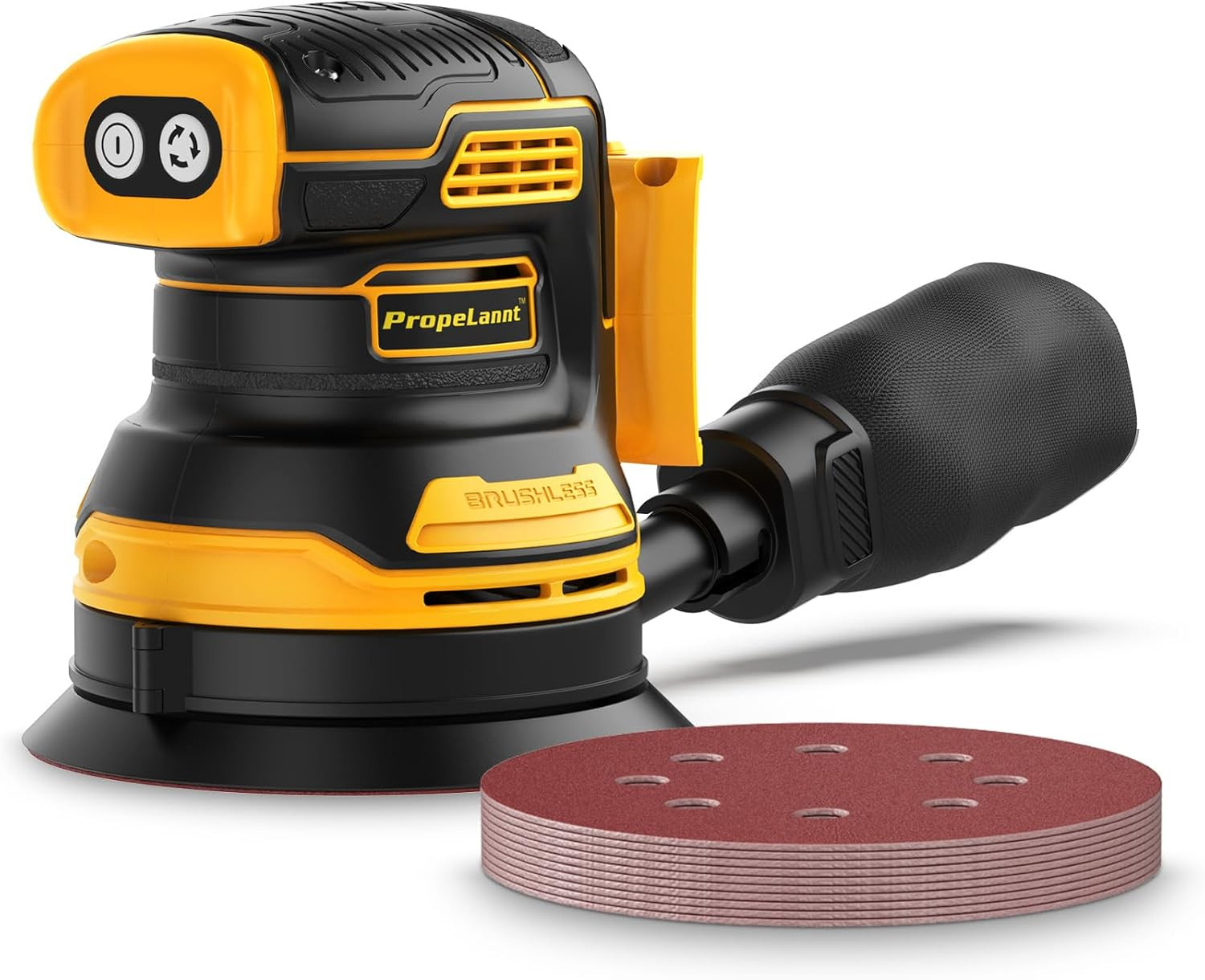 Random Orbital Sander for Dewalt 20V Battery, 5" Palm Cordless Sander with 10pcs