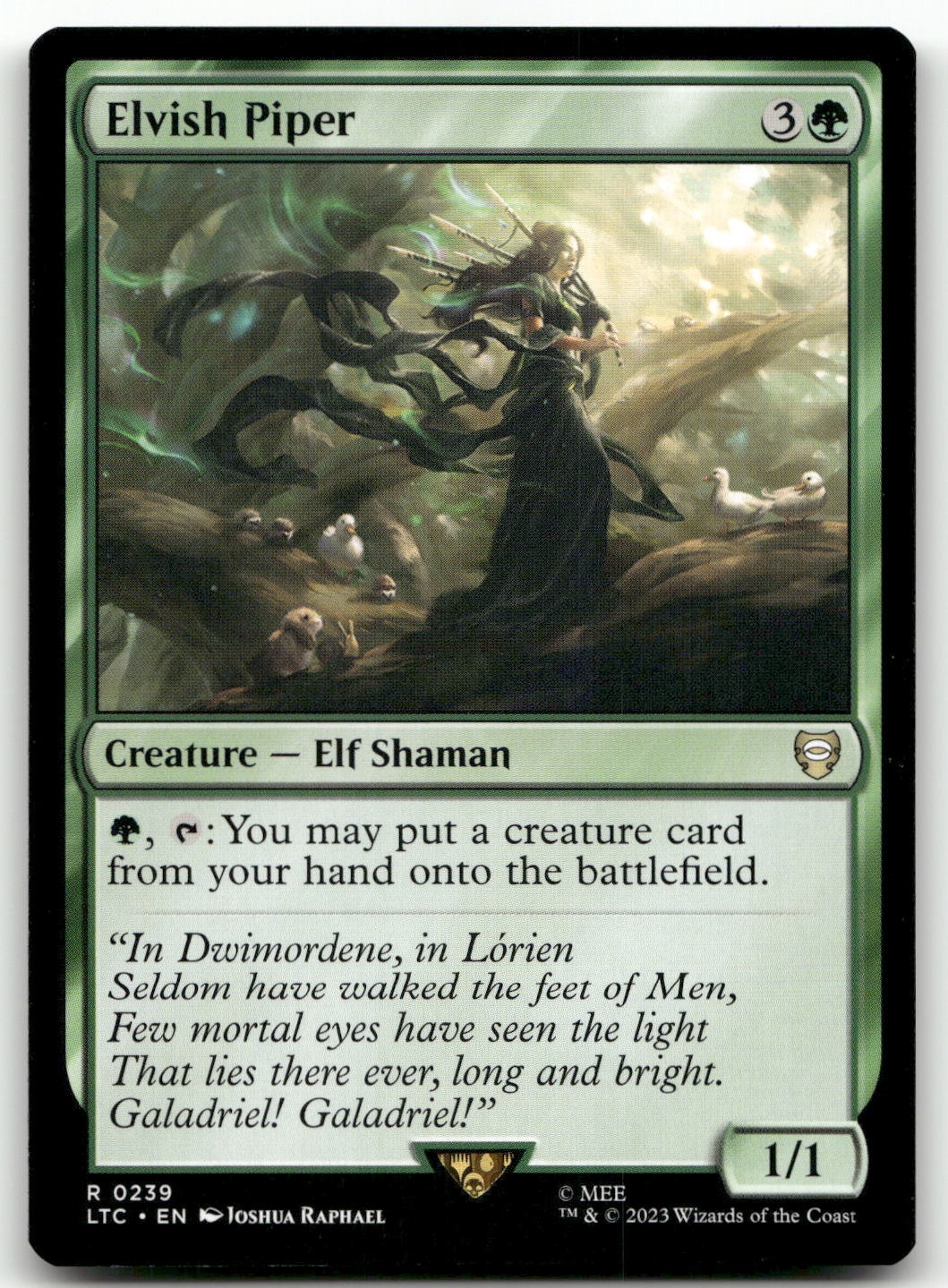 Elvish Piper #239 (NM) Lord of the Rings LTC Magic MTG