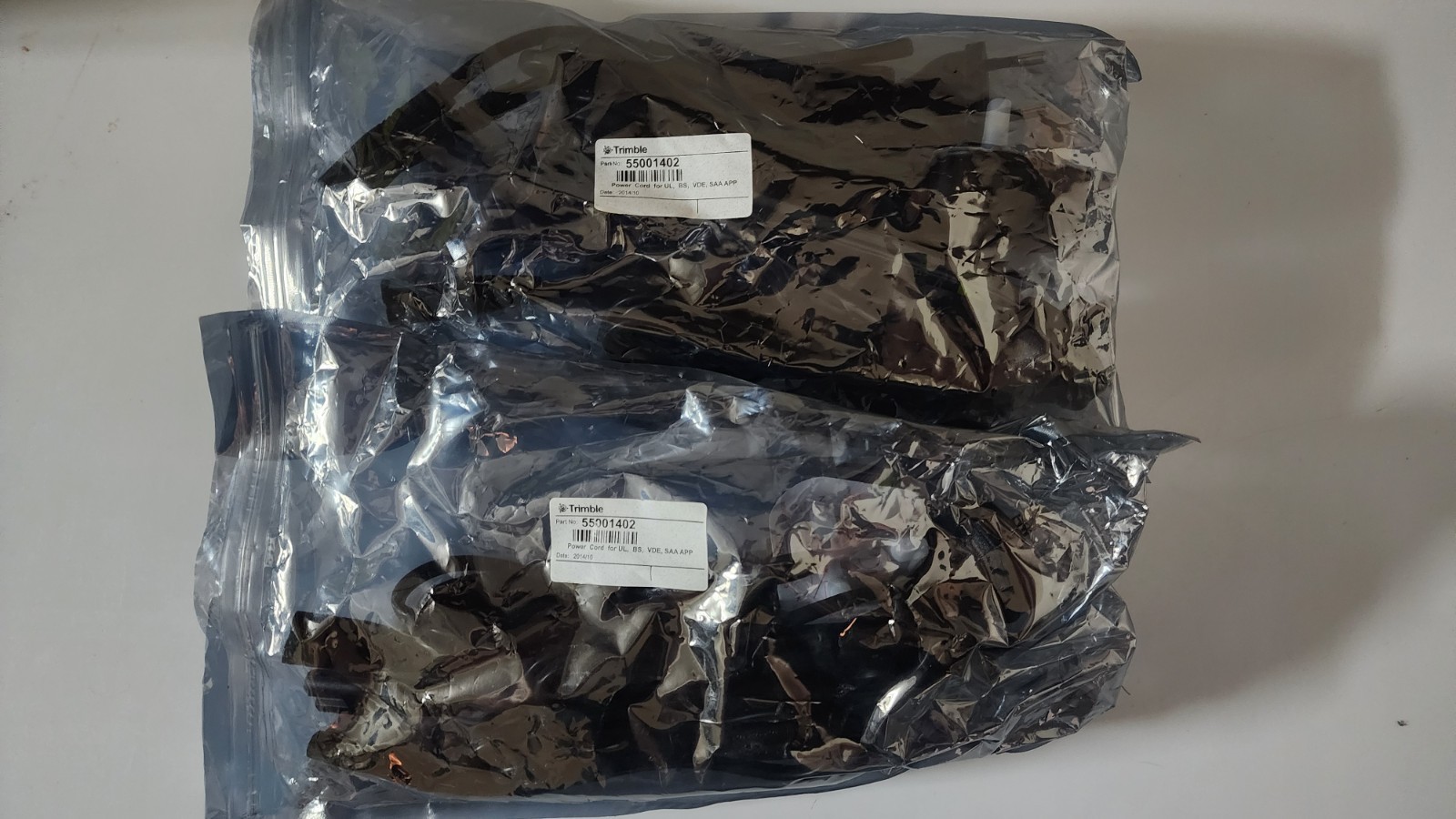 (2) New Unused Trimble Power Cables Part No 55001402