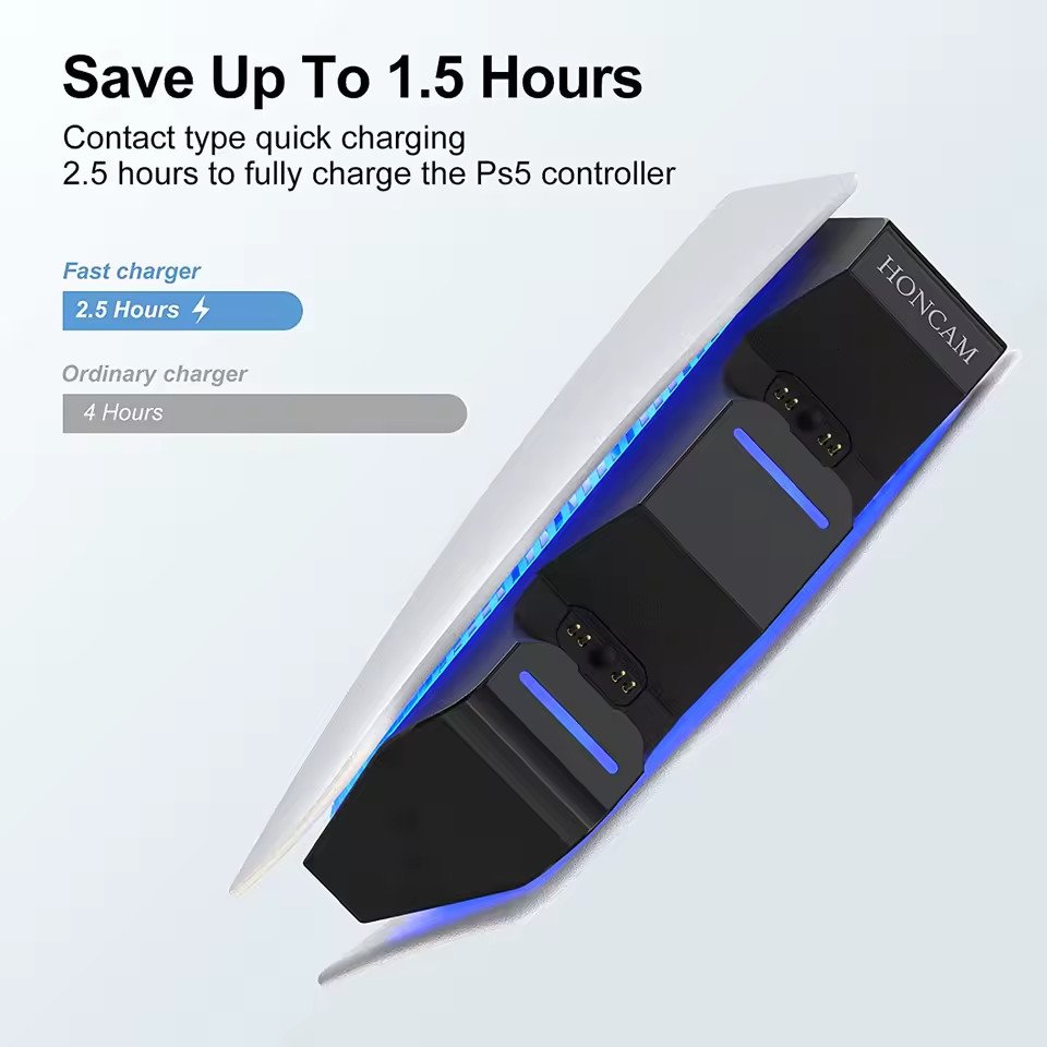 Ps5 Type-c Dualsense Charging Station- Dual Dock Charger for Wireless Controller