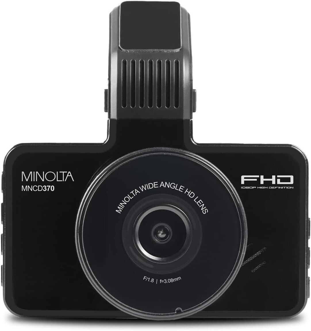 Minolta MNCD370 1080p Car Camcorder w/3.0" LCD Monitor (Black)