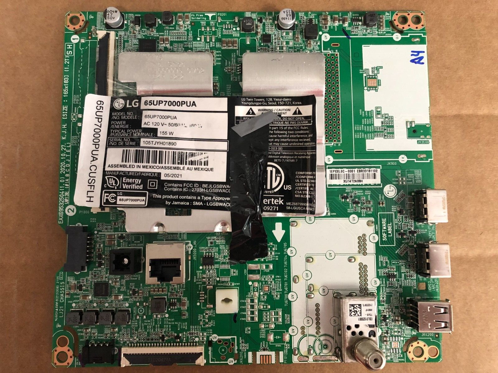 LG EBR33181102 Main Board for 65UP7000PUA.CUSFLH