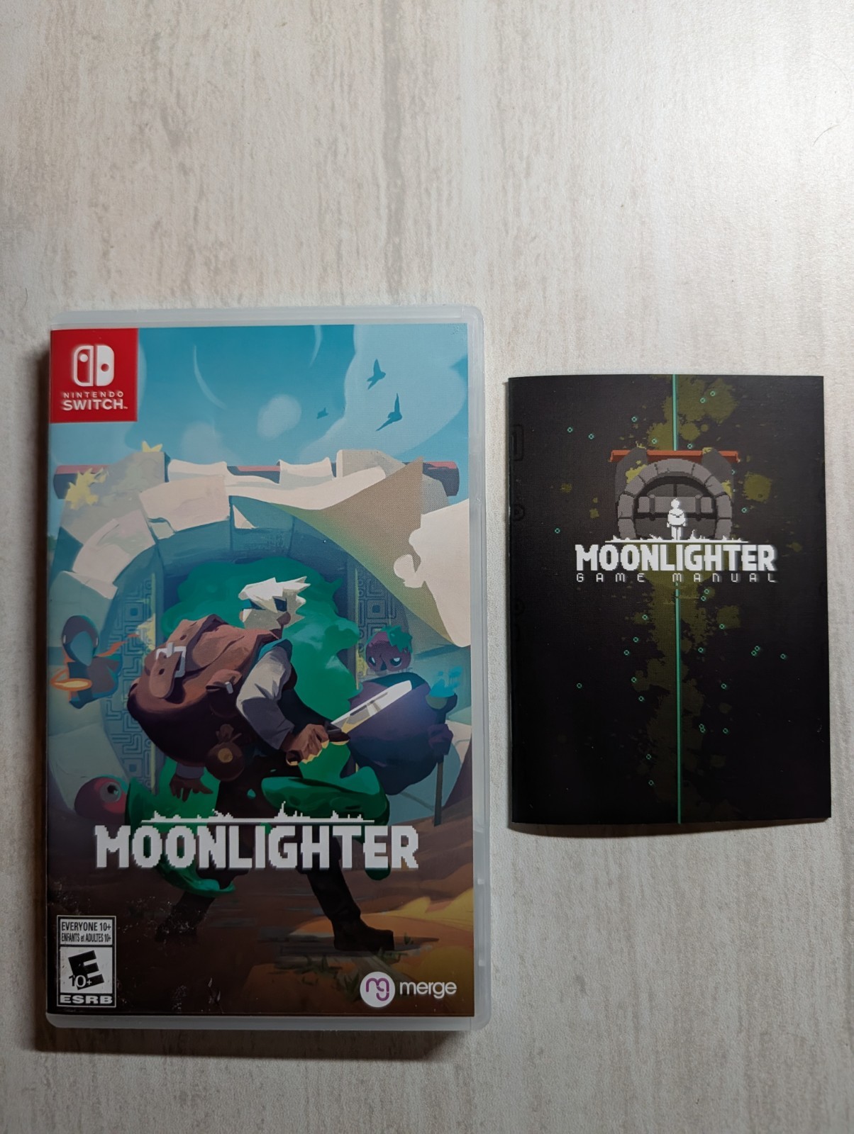 NO GAME Moonlighter Nintendo Switch Case Manual