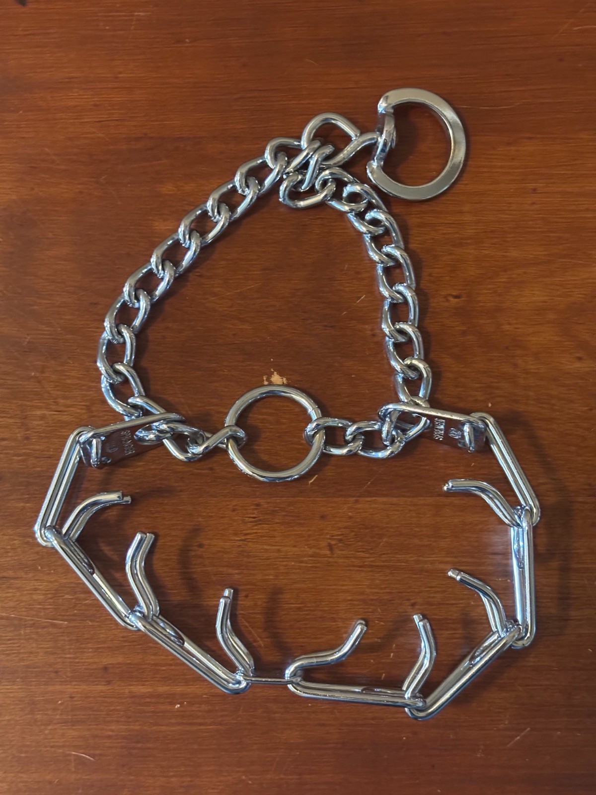 Herm Sprenger ULTRA-PLUS Training Collar with Center-Plate & Chain with Swivel