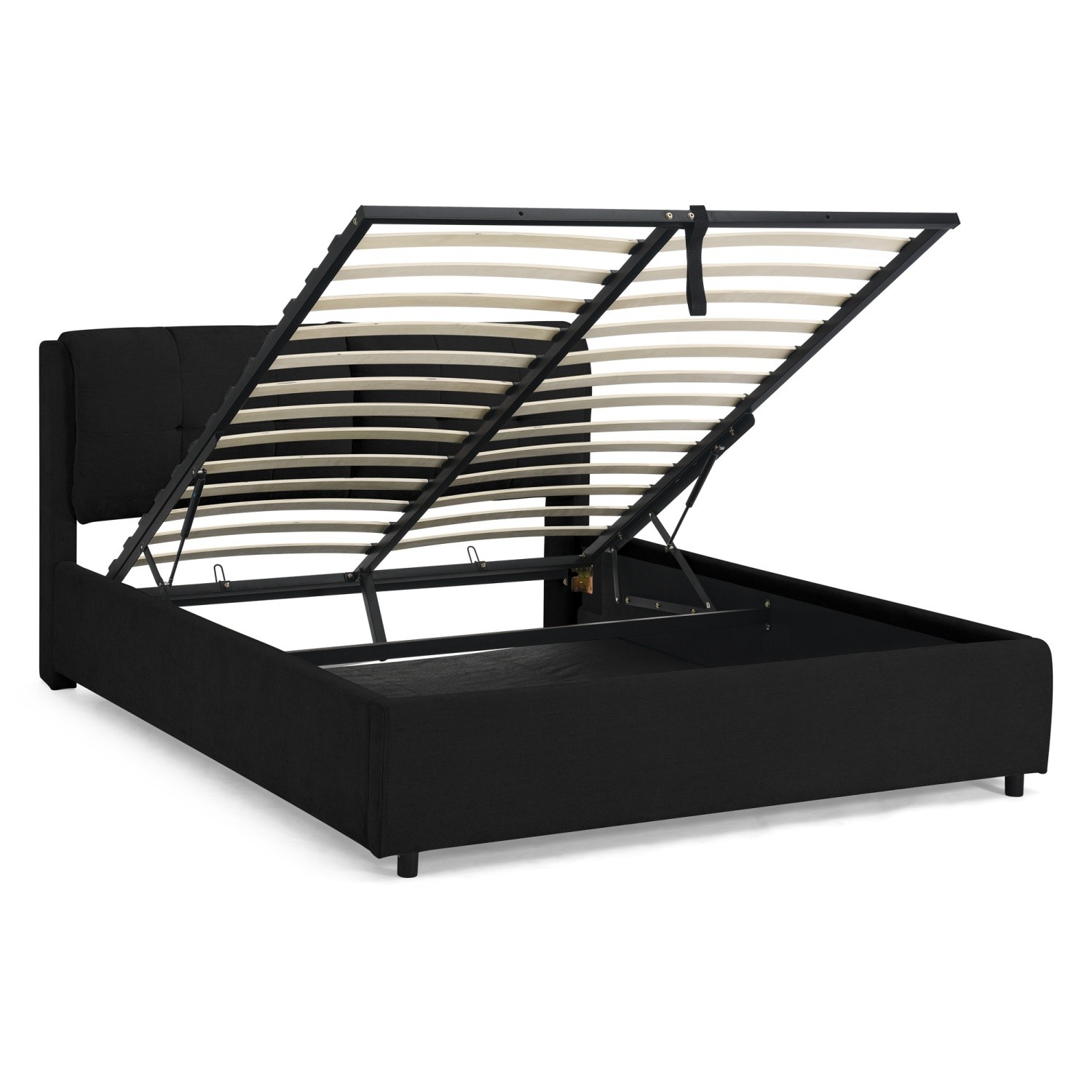 Queen/King Size Upholstered Platform Bed Frame w/ Hydraulic Storage System