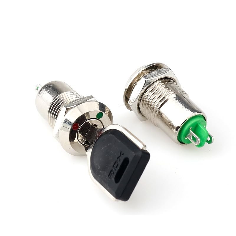 3 Pack Mini Electric Key Switch Rotary Keylock SPST Toggle for Engines & Boats
