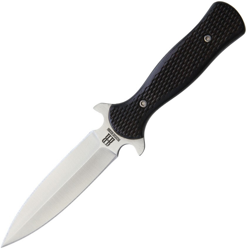 Rough Rider Small Boot 3.5" Double Edge Stainless Black Fixed Knife 1810