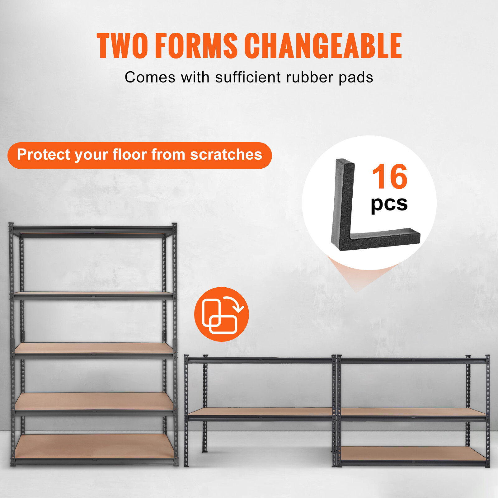 Storage Shelving Unit Garage Storage Rack 5-Tier Adjustable 2000 lbs Load