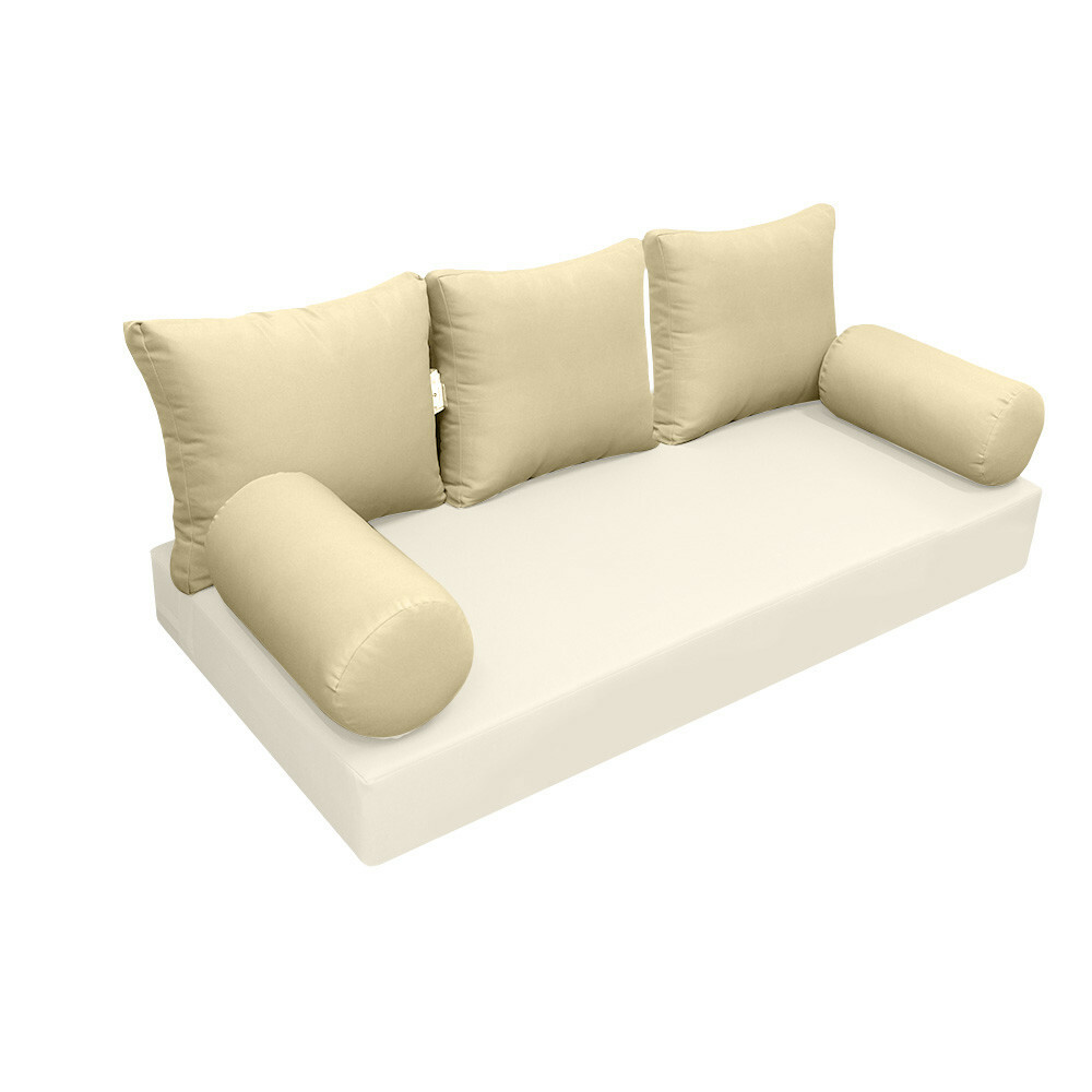 |SLIPCOVER ONLY| S3 Outdoor Bolster Backrest Pillow Covers Knife Edge Twin AD103