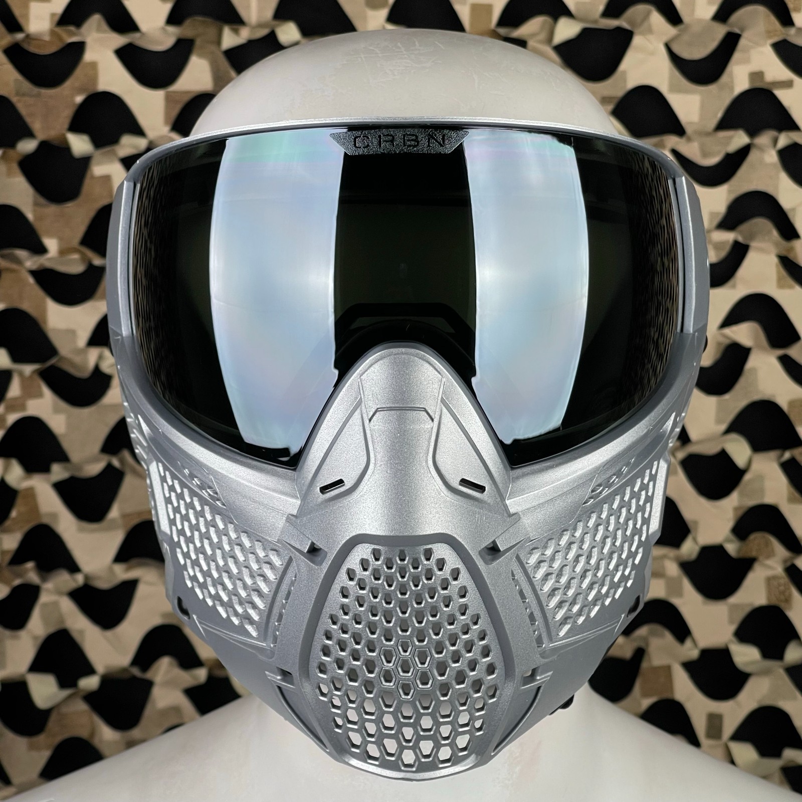 NEW Carbon CRBN Zero GRX Paintball Mask (More Coverage) - ELMT Silver