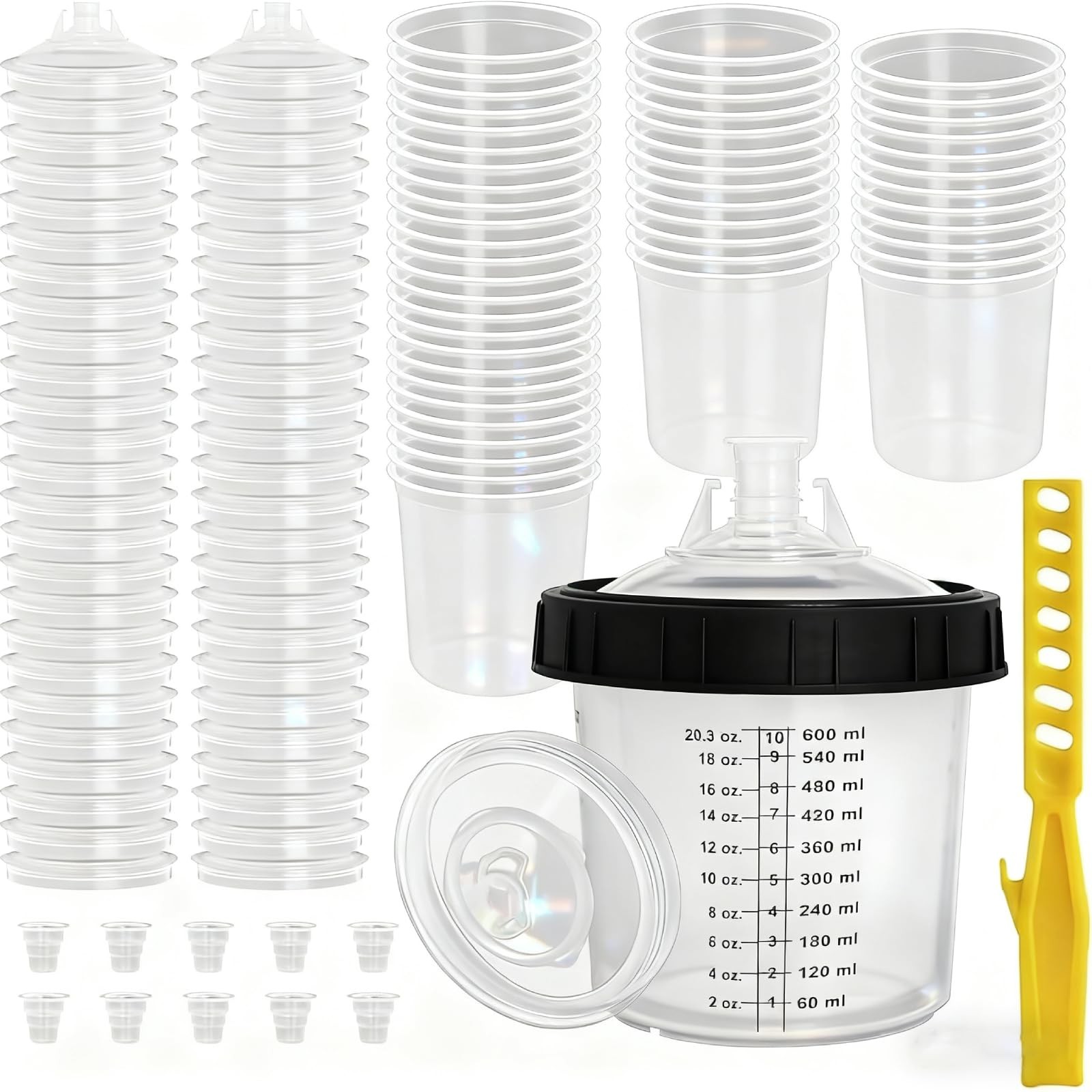 Vasos de pintura desechables PPS de 600 ml (20 oz) Vasos para mezclar pintura