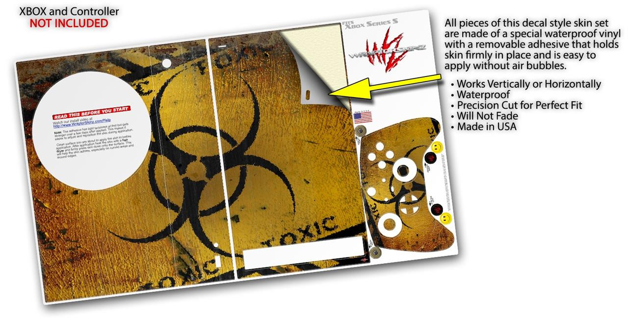 Skin Wrap for XBOX Series S Console Controller Toxic Decay