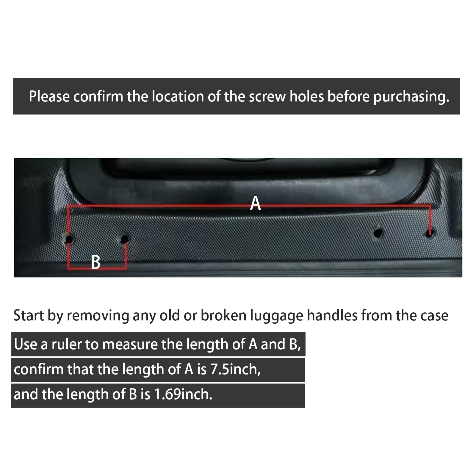 Nuoze 9 inch Replacement Luggage Suitcase Handle 9.1 inches x 7.5
