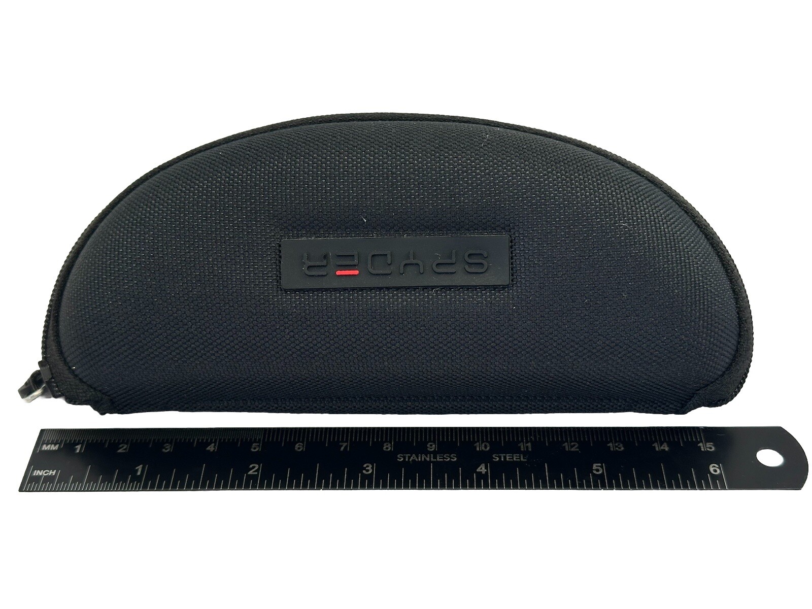 NEW SPYDER Black Semi Soft Clamshell Eyeglasses Case With Zipper Closure