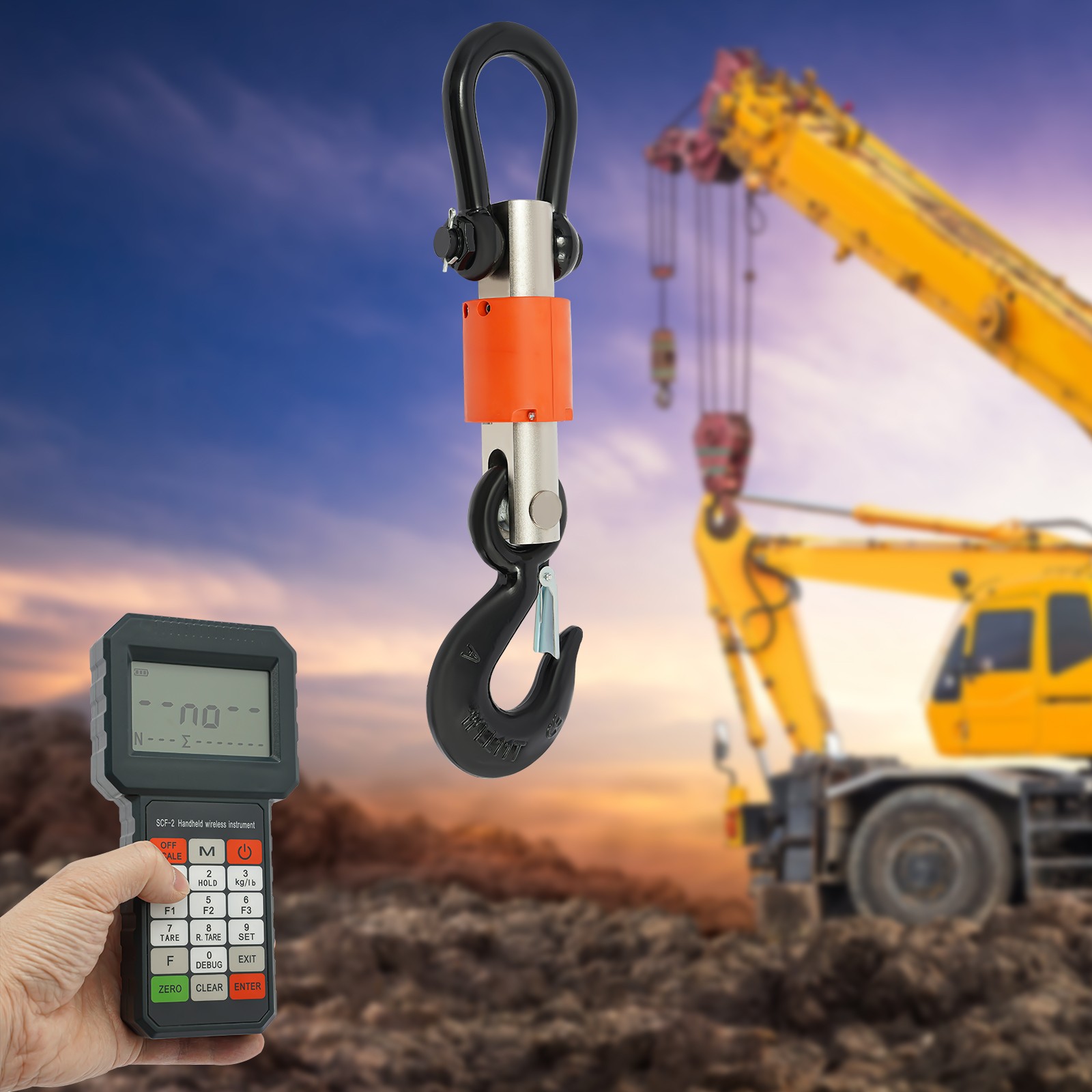 10Ton/10000Kg Electronic Digital Hanging Crane Scale Wireless Remote Lift Scale
