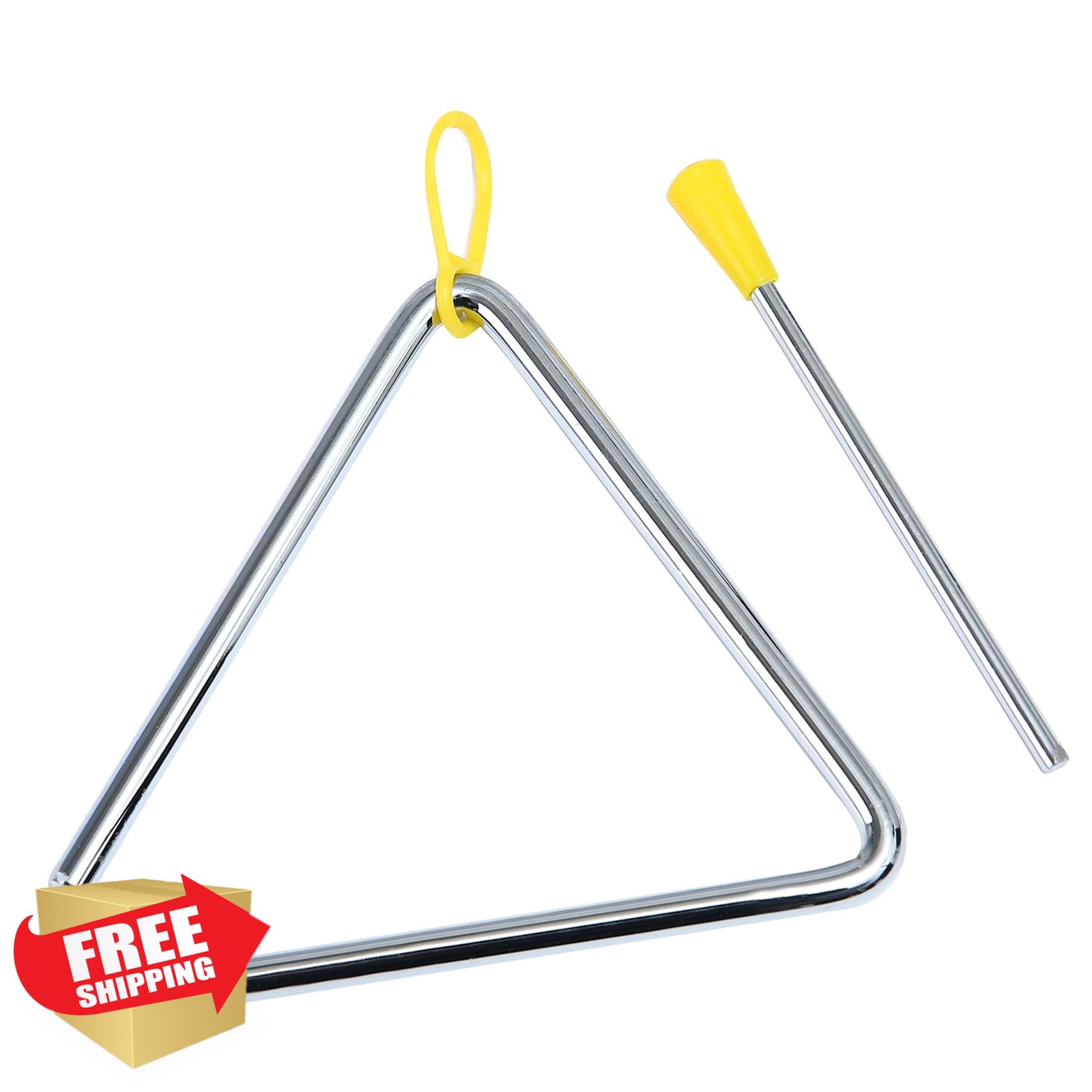 ZAQLV Steel Triangle 5 Inch Hand Percussion