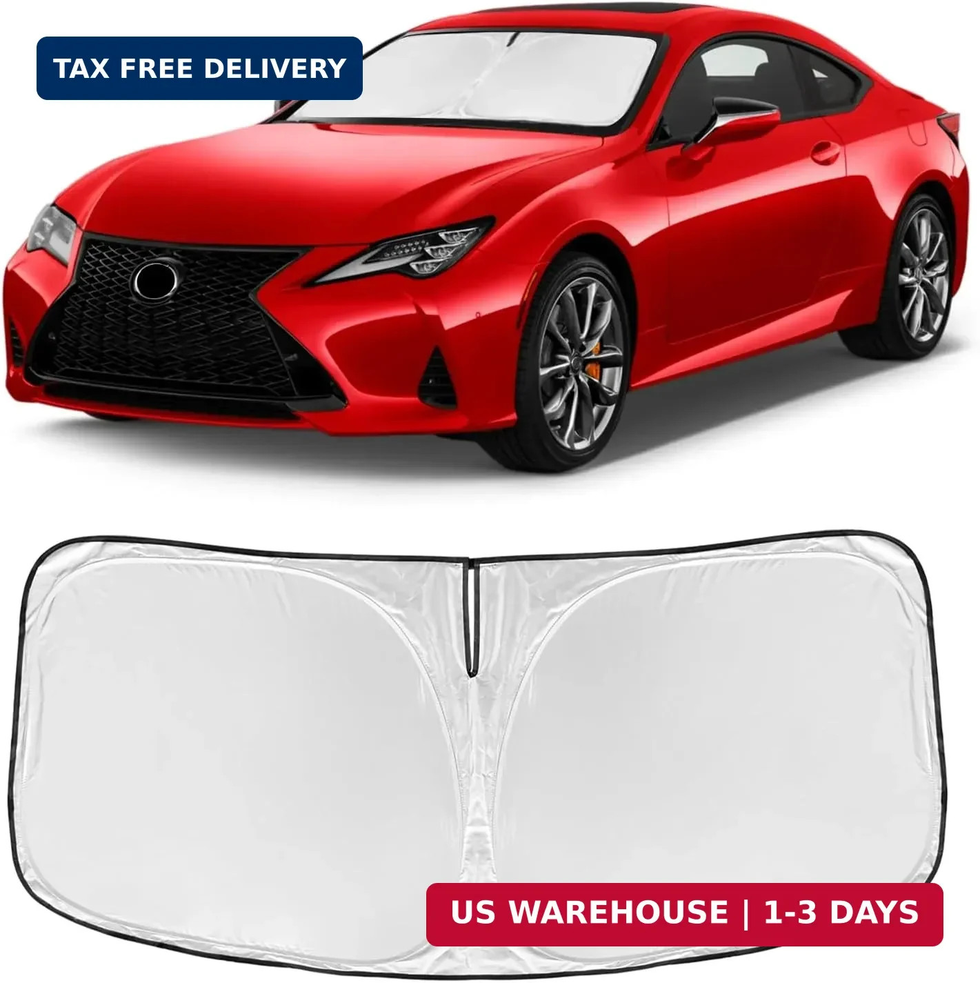 for Lexus RC Windshield Sun Shade 2021-2026 4 Layers Car Sunshades Front Windows
