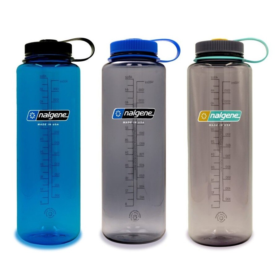 NALGENE WIDE MOUTH SUSTAIN WATER BOTTLE BPA & BPS FREE 1.5L (48oz) MADE IN USA