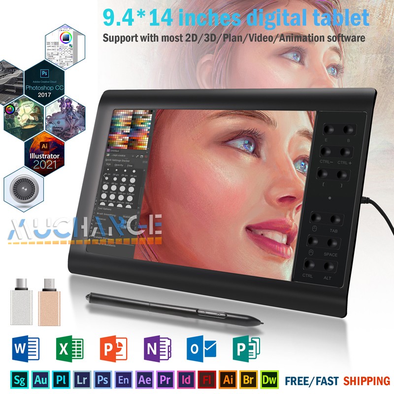 Digital Graphics Drawing Tablet Professional Working Tablet Battery-free pen