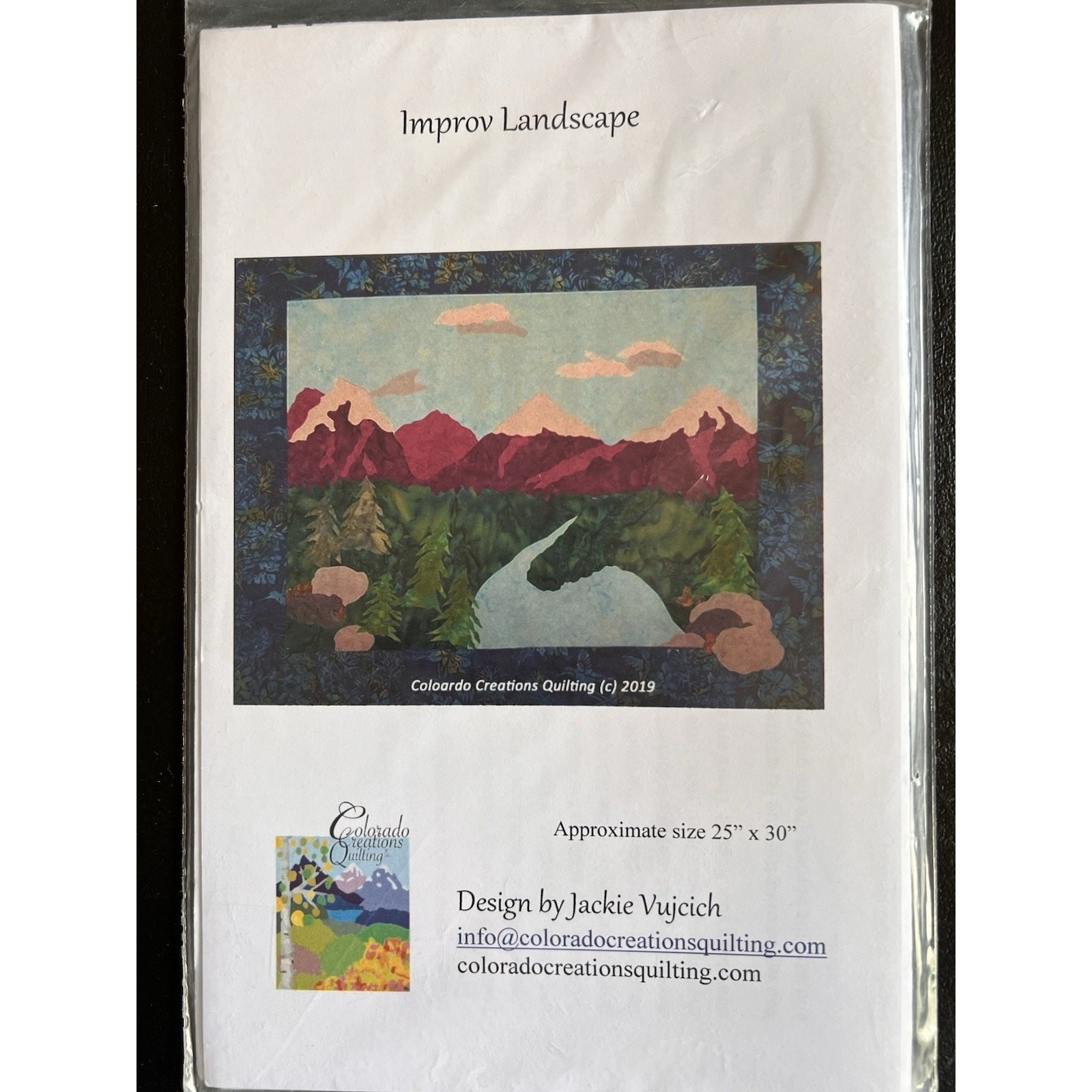 Quilt Pattern Improv Landscape 25"x30" New old stock unopened