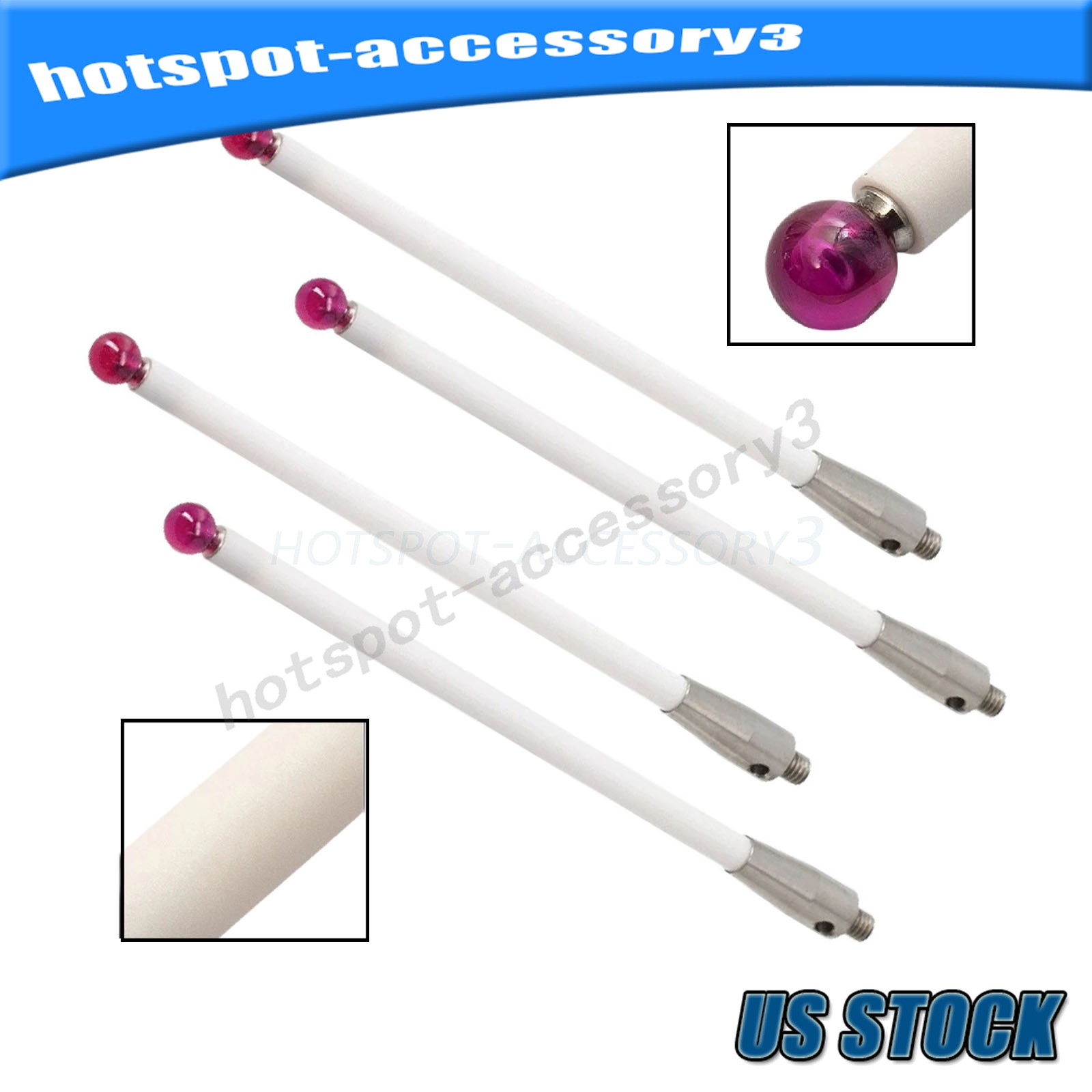 4X For Renishaw CMM Probe Stylus 100mm/Ceramic Stem 6mm Ball Tip A-5000-3712