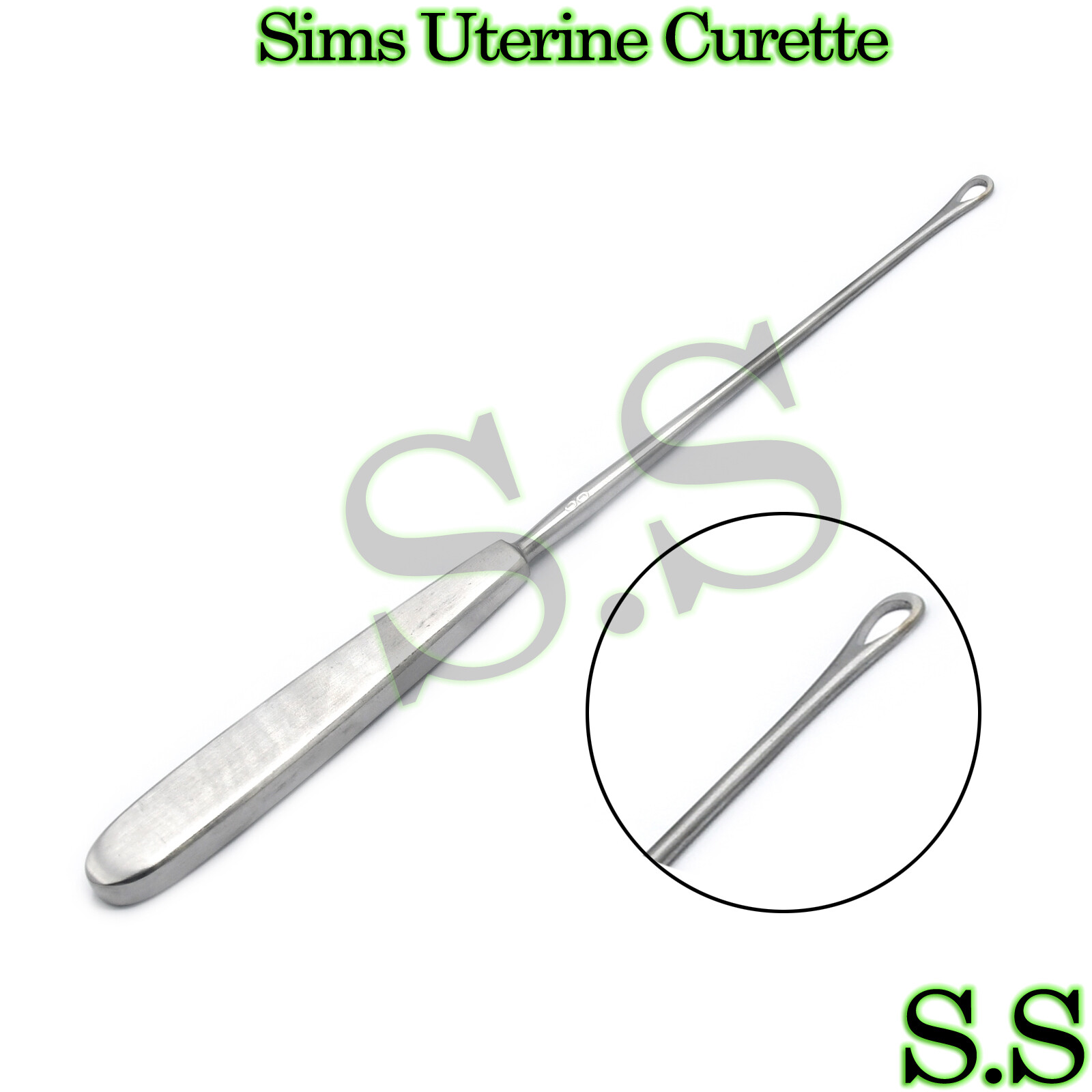 Sims uterine Curette 00 Blunt Surgical gyno Instruments