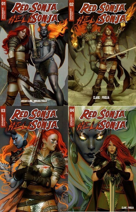 Red Sonja Hell Sonja #1-4 complete set Rebeca Puebla covers alternate Sonjas