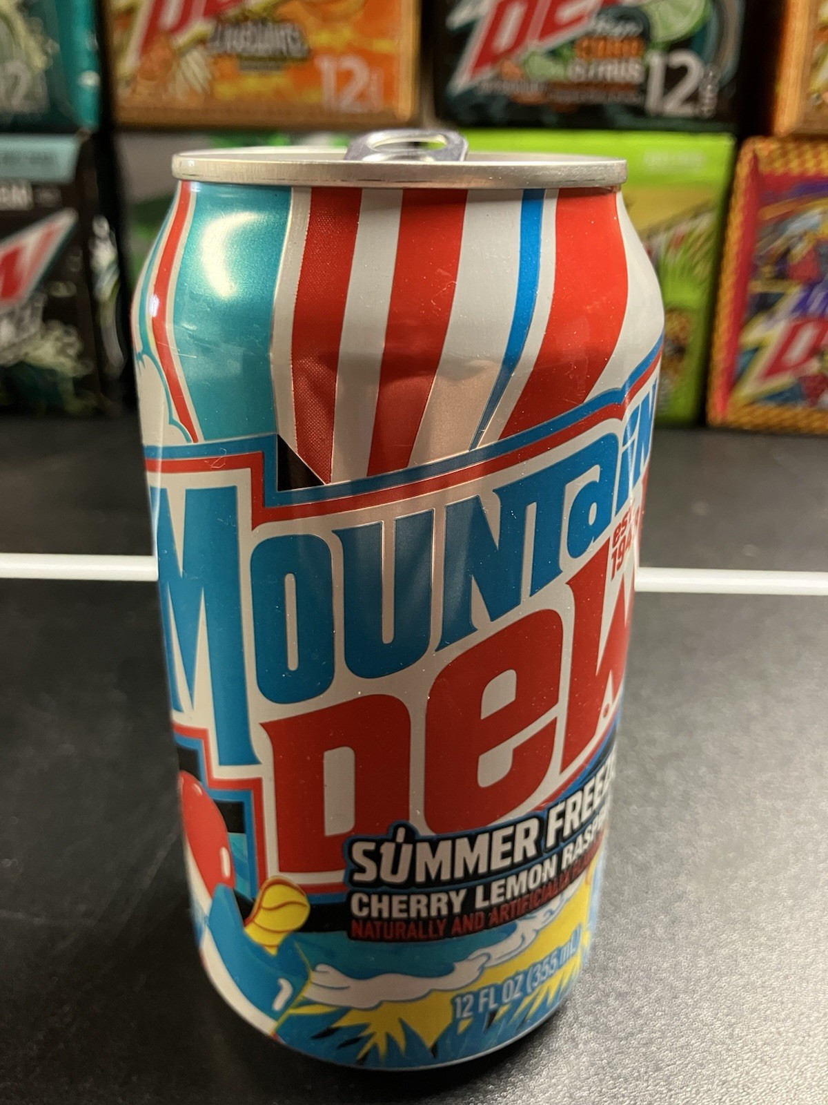 Mountain Dew Summer Freeze Top Opened