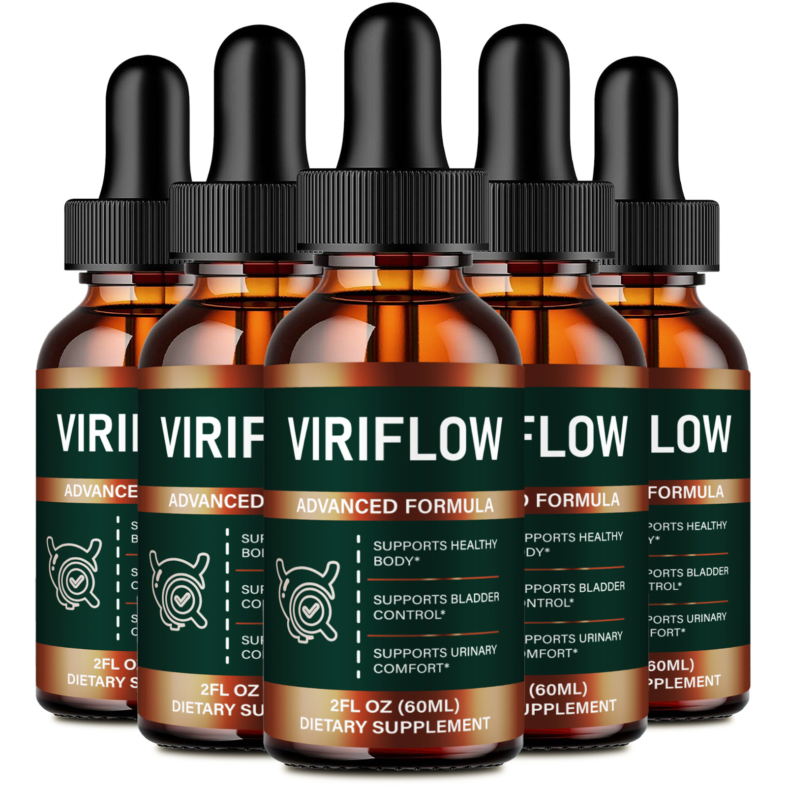 ViriFlow Drops, Official ViriFlow Prostate Health Supplements for Men (5 Pack)