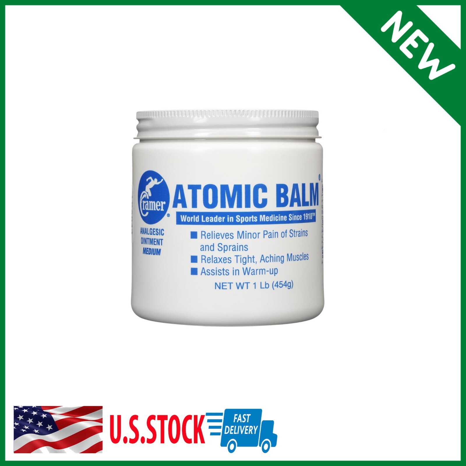 Cramer Atomic Balm, Medium Strength Warming Pain Reliever for Relieving Minor Pa