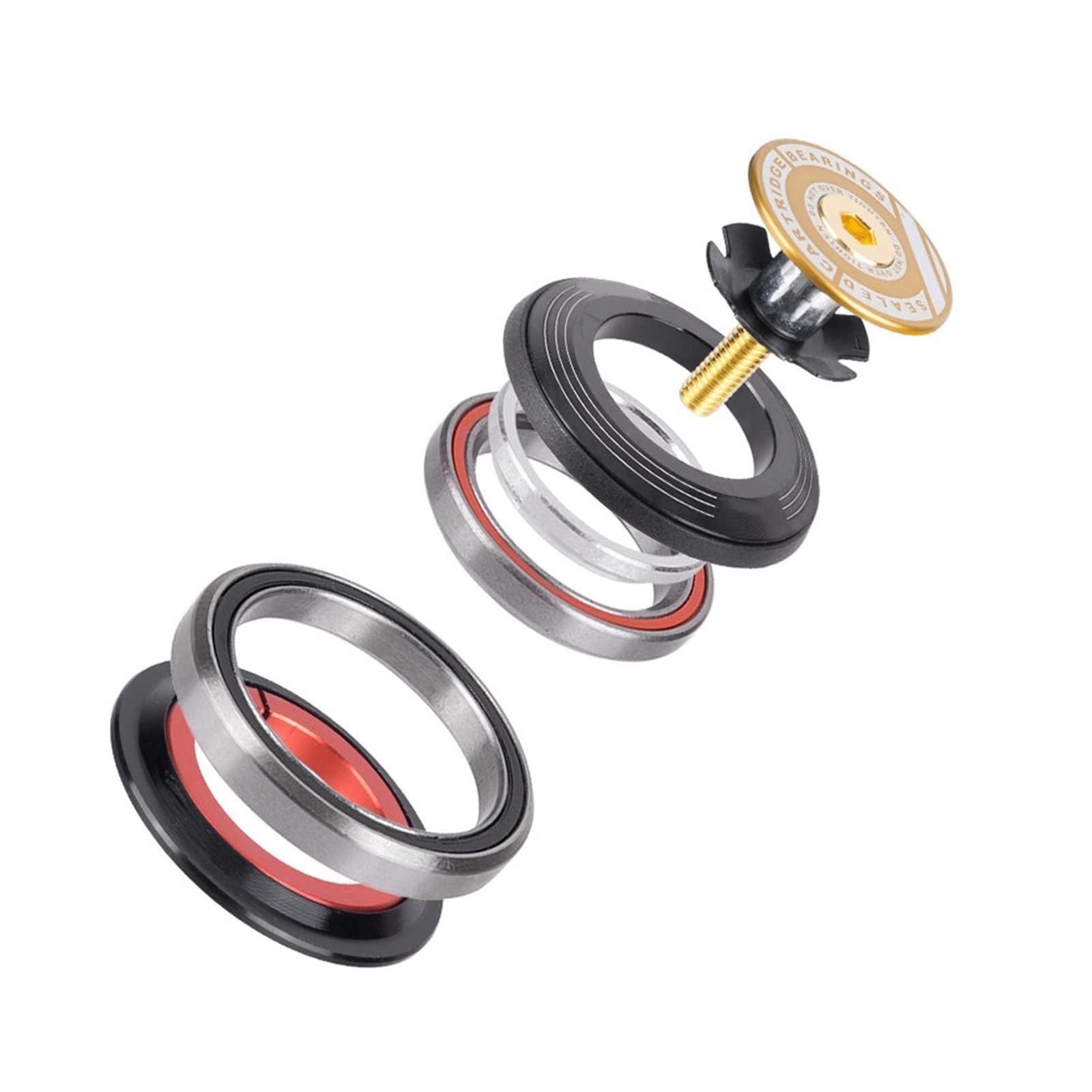 Bike Headset 42 52mm, Tapered Headset, 360 Degree Bike Bearing Headset, Alumi...